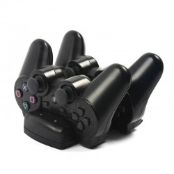 Carregador Duplo para Comandos Playstation3 - PS3 - Preto