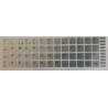 Teclado autocolante cinza para correcção / correção de outros idiomas para Português