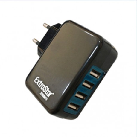 Carregador/ Adaptador de Corrente USB - 4 Portas