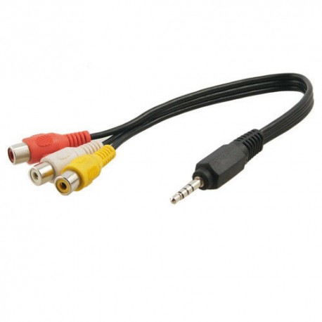 Adaptador jack 3.5mm - 3 RCA