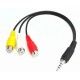 Adaptador jack 3.5mm - 3 RCA
