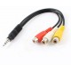 Adaptador jack 3.5mm - 3 RCA