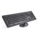 Teclado Profissional Ergonómico de Toque Silencioso Com Rato Óptico de 1200DPI - sem fios - Wireless