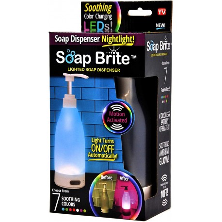 Dispensador de Sabonete com Luz LED 7 Opções de Cores Suaves