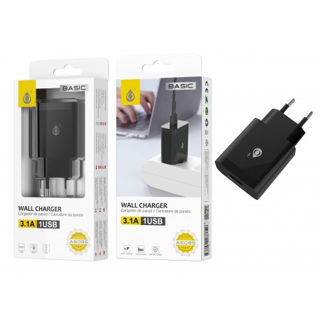 Kit de Carregador/Adaptador USB Quick Charger 3.1A 18W + Cabo MicroUSB