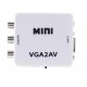 Mini Conversor VGA Para AV Com Jack Áudio 3.5mm