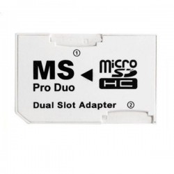 Adaptador Duplo de MicroSD para Memory Stick Pro Duo