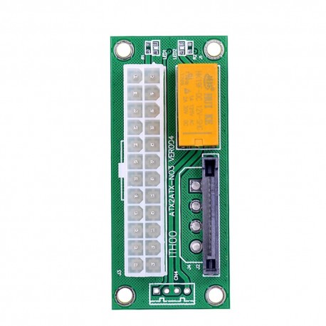 Adaptador de Cabo Duplo PSU ATX 24 Pinos Para 15 Pinos SATA 