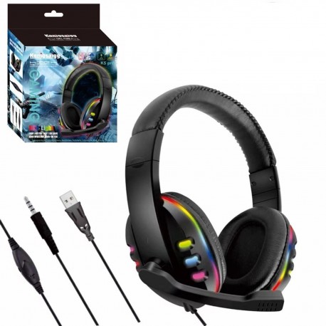 Headset/Headphones/Auriculares RGB K5 Pro Gamer/Gaming