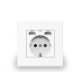  Tomada Eléctrica Interior de Parede com duas portas USB