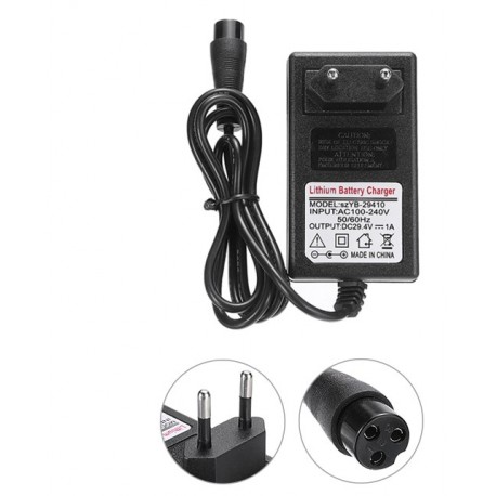 Carregador para Hoverboard / Scoter / Bicicleta Eléctrica de 29.4V