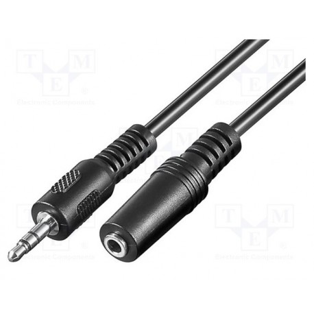 Cabo Extensão de Áudio Jack 3.5mm Macho/Fêmea 1.5m