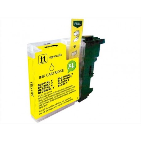 Tinteiro Amarelo Para Impressora Jato De Tinta Compatível C/ Brother LC980/LC985/1100XL