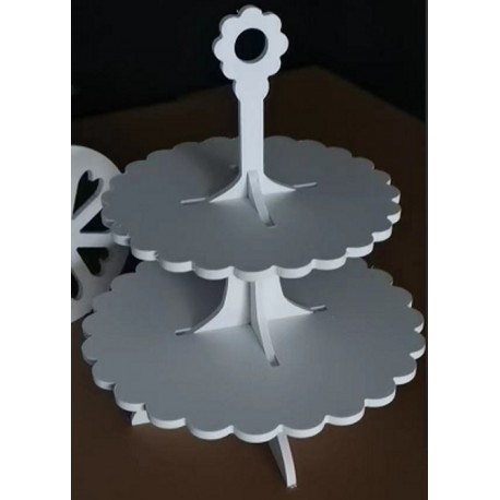 Suporte Redondo/Estante de Dois Andares Para Bolos/Cupcakes/Decorações
