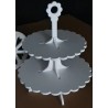 Suporte Redondo/Estante de Dois Andares Para Bolos/Cupcakes/Decorações