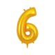 Balão Foil Número 0 de 40'' - 102cm Dourado