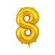 Balão Foil Número 0 de 40'' - 102cm Dourado