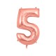 Balão Foil/ Festa/ Aniversário/ Evento Números De 0 a 9 de 102cm ( centímetros ) Rosa