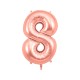 Balão Foil/ Festa/ Aniversário/ Evento Números De 0 a 9 de 102cm ( centímetros ) Rosa