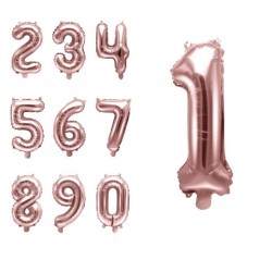 Balão Foil/ Festa/ Aniversário/ Evento Números De 0 a 9 de 102cm ( centímetros ) Rosa