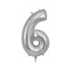 Balão Foil/ Festa/ Aniversário/ Evento Números De 0 a 9 de 102cm ( centímetros ) Prateado