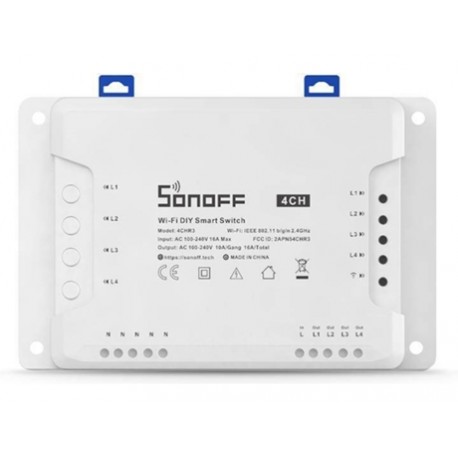  Módulo 4 Interruptores Modulo 4 Relés Smart WiFi Wireless - Sonoff 4CHR3