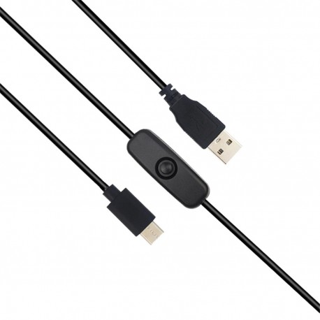  Cabo USB-C/Type-C  Para Alimentação Com Interruptor ON/OFF