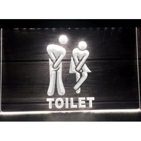  Luz/Placa/Letreiro/ Placar/Sinal LED  Néon "TOILET"  Branco