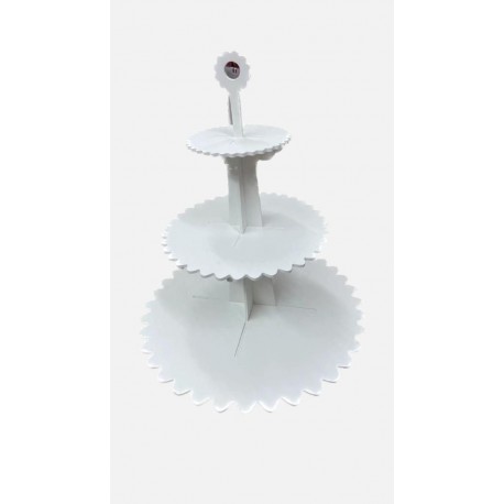 Suporte Redondo de Três Andares Para Bolos/Cupcakes/Decorações