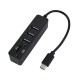 HUB Type-C (USB-C) Com 3 Portas USB 3.1/2.0 + Leitor De Cartões SD e TF