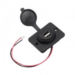  Adaptador/Carregador Duplo de Duas Portas USB Para Carro/Camião/Barco