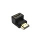 Adaptador/Extensor HDMI Para HDMI M/F Com Ângulo de 90 Graus