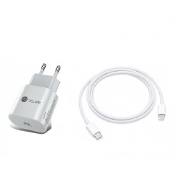 Kit Adaptador de corrente Quick Charger USB-C de 20W + Cabo USB-C para Lightning (1 m)