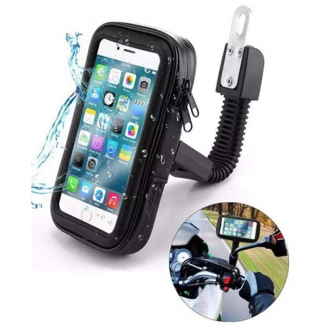 Suporte Com Capa Protetora de Telemóvel/Smartphone Para Moto/Scooter
