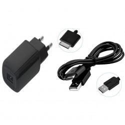 Cabo USB Para Playstation Portable GO/ PSP Go e Carregador/ Adaptador de Corrente USB