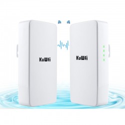 Amplificador de sinal Wi-Fi de exterior - Repetidor Wireless 2.4G de 300Mbps - 1 a 3 KM.