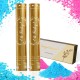  Canhão de confetes de revelação sexo bebé fumo género - 1 x azul e 1 x rosa