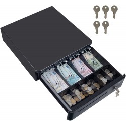 Gaveta de Caixa Registadora Tera para Sistema POS (33 x 35,6 cm) RJ12, Modelo 330R