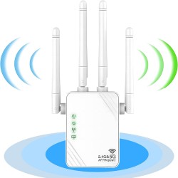 Wi-Fi Extender, Repetidor Inteligente Sem Fios, 1200Mbps Dual-Band 2.4G/5.0GHz