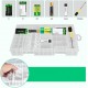 Organizador de Baterias - Caixa de Armazenamento Transparente para 46 Pilhas AA AAA C D 9V