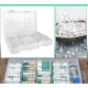 Organizador de Baterias - Caixa de Armazenamento Transparente para 46 Pilhas AA AAA C D 9V