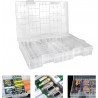 Organizador de Baterias - Caixa de Armazenamento Transparente para 46 Pilhas AA AAA C D 9V