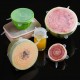 Conjunto de 6 Tampas de Silicone Elásticas 
