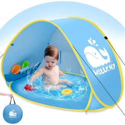 Tenda de Praia para Bebé com Piscina - Proteção UV e Fácil Montagem