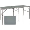  Mesa Dobrável para Camping Com Altura Ajustável - 140 x 60 x 35-70 cm