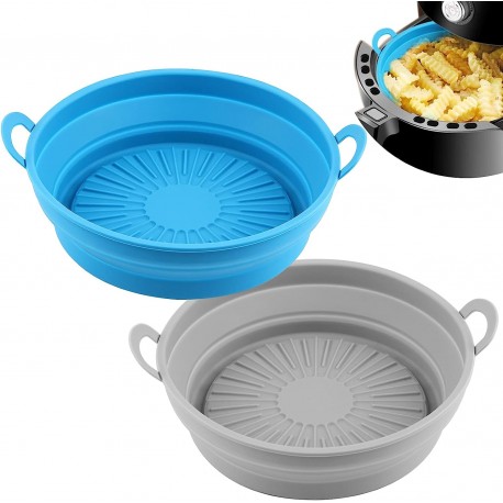Cesta Dobrável em Silicone Anti-aderente para Air Fryer