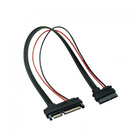 Cabo Conector 896F Serial ATA (Sata) 22Pin 7+15 Macho para 13Pin 7+6 Fêmea