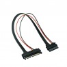 Cabo Conector 896F Serial ATA (Sata) 22Pin 7+15 Macho para 13Pin 7+6 Fêmea