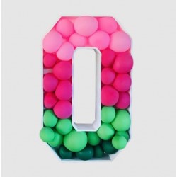 Número Zero para Decoração de Balões - PVC e KT Board