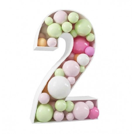 Número Dois para Decoração de Balões - PVC e KT Board